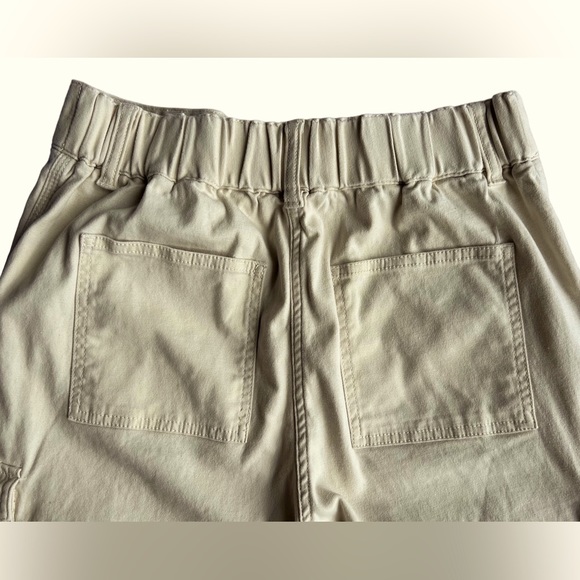 Oak + Fort Cotton Cargo Pants Cream Size Medium - Picture 6 of 10